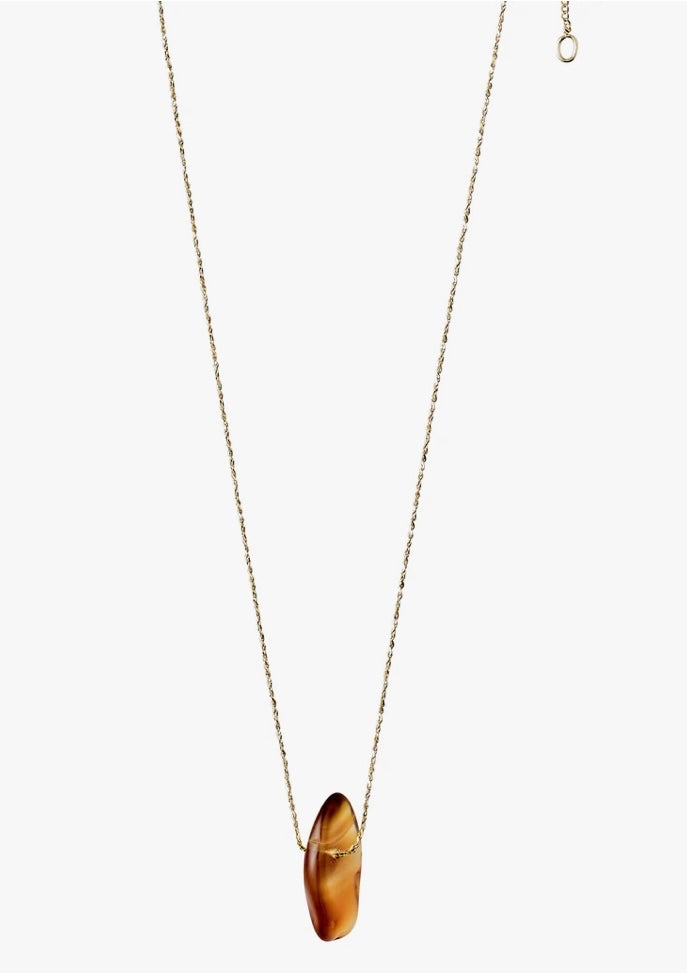 CHAKRA CARNELIAN GOLD PLATED NECKLACE