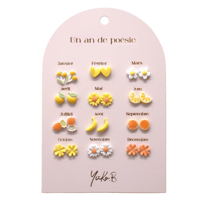 One Year of Poetry Vive EN stainless steel earrings