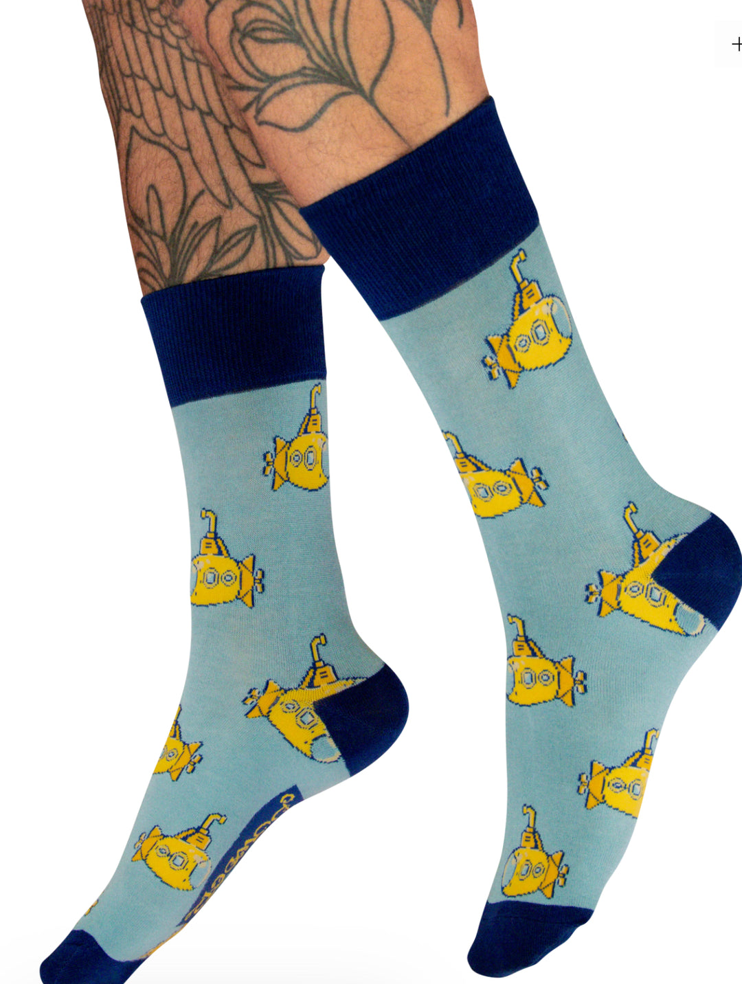 MENS YELLOW SUBMARINE DENIM SOCKS 8-12