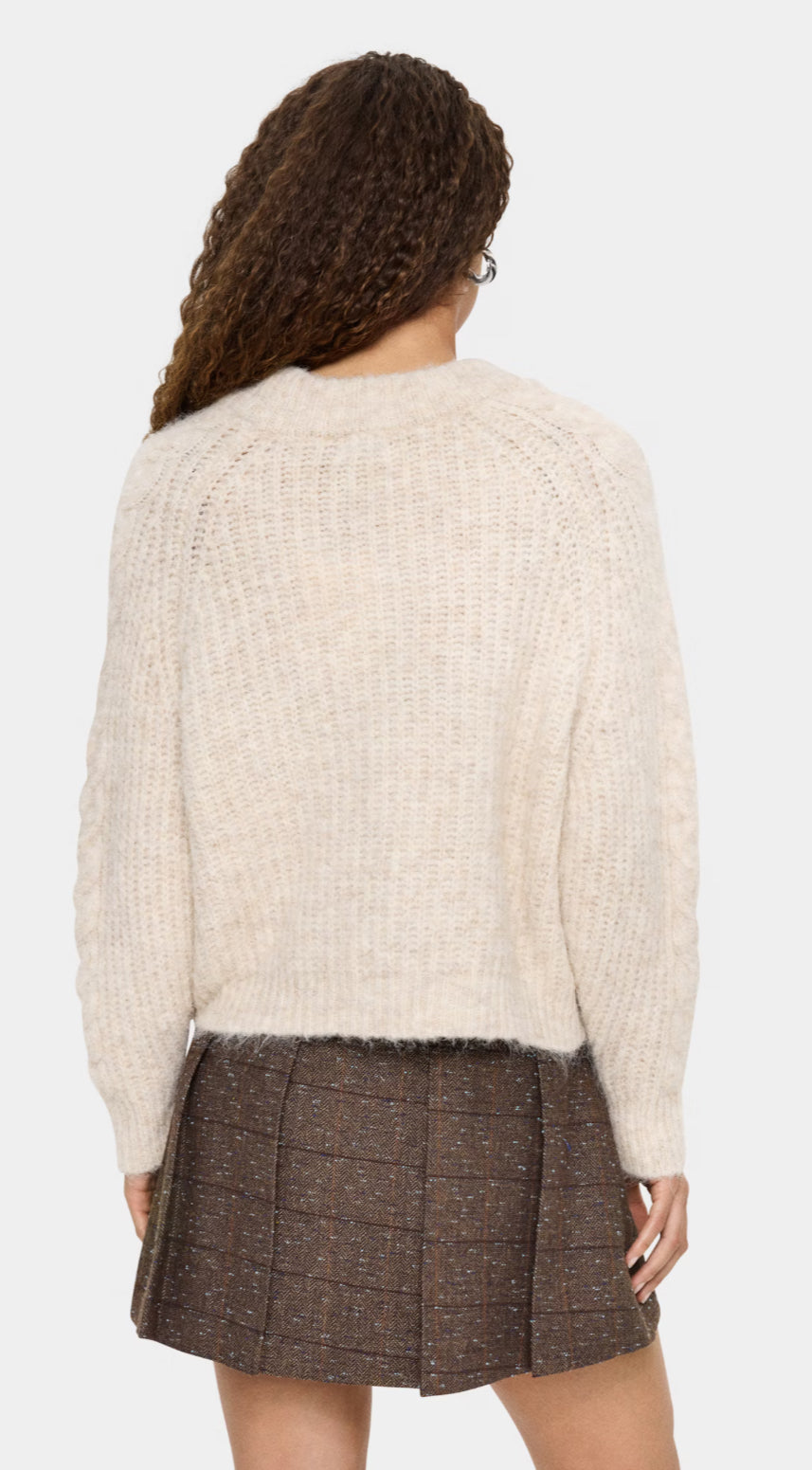 MANDA SZ PULLOVER BROWN RICE MELANGE