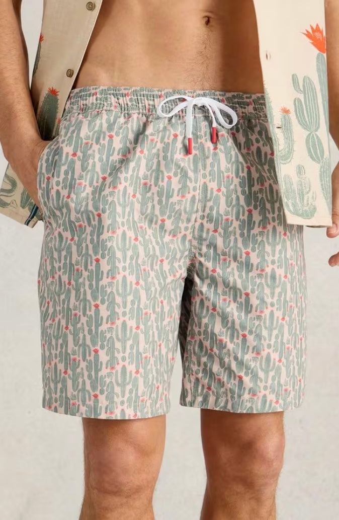 NATURAL PRINT CACTUS PRINT VOLLEY SWIMSHORT