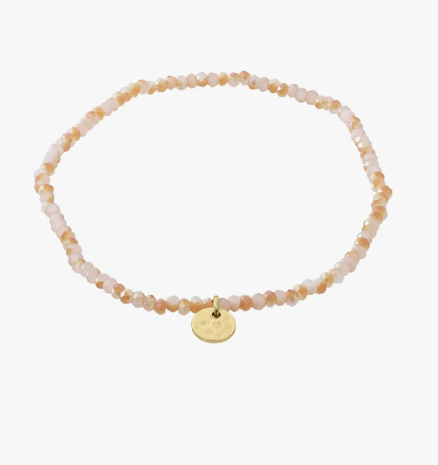 INDIE BRACELET ROSE , GOLD PLATED