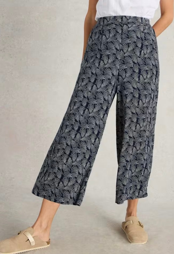 NAVY PRINT LISETTE CRINKLE CULOTTE