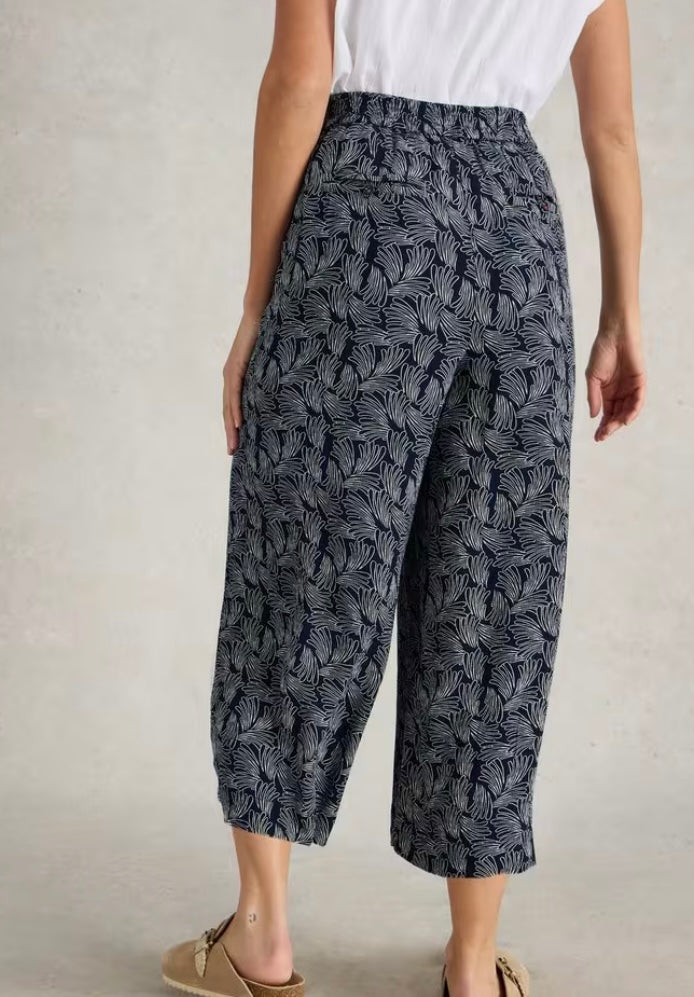 NAVY PRINT LISETTE CRINKLE CULOTTE