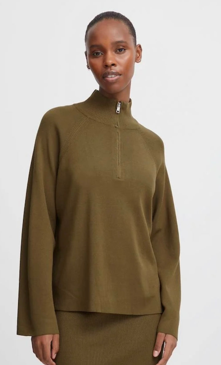 MMORLA HALFZIP JUMPER MILITARY OLIVE
