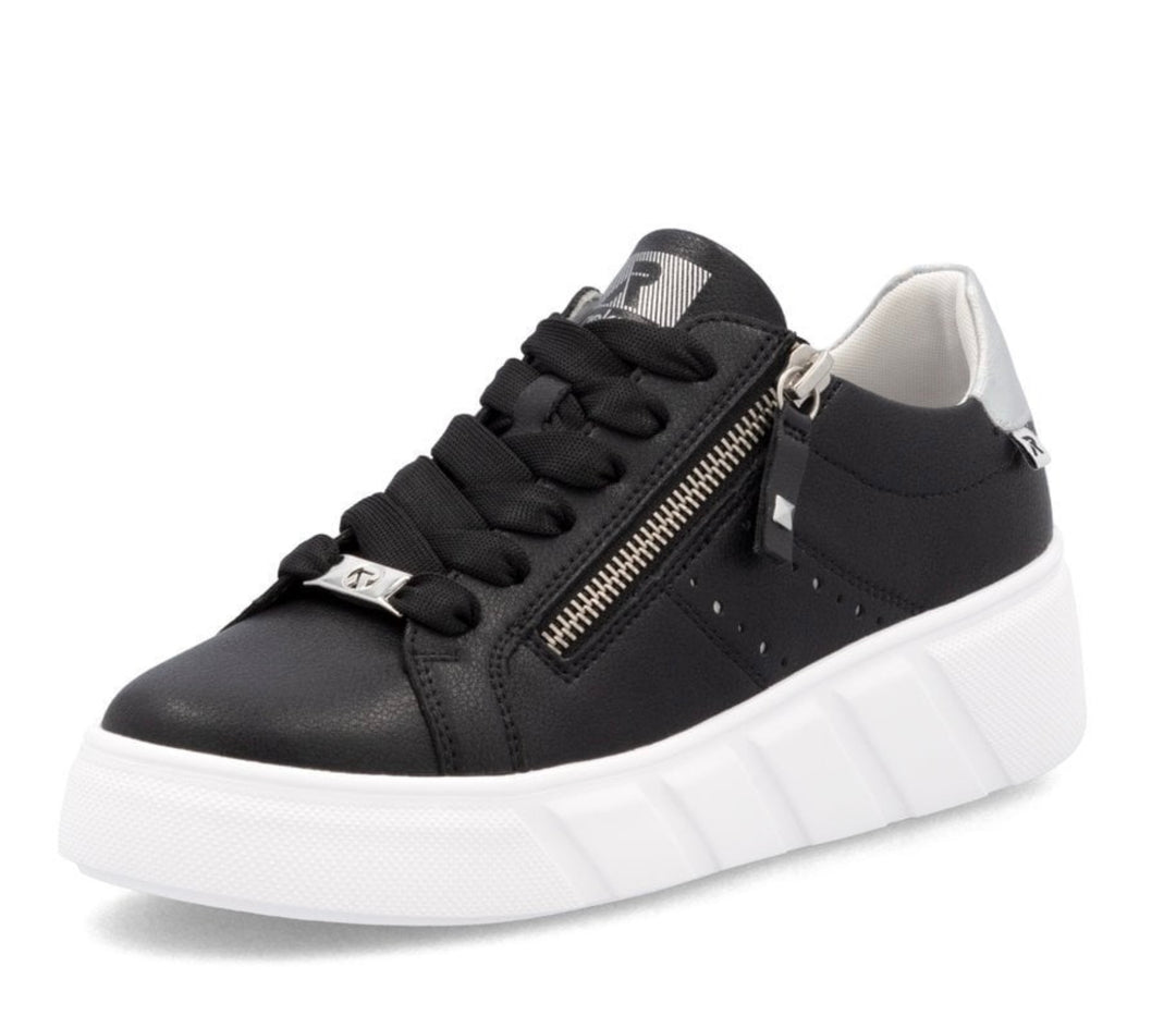 W2605-00 LADIES SHOES BLACK GESTROBELT