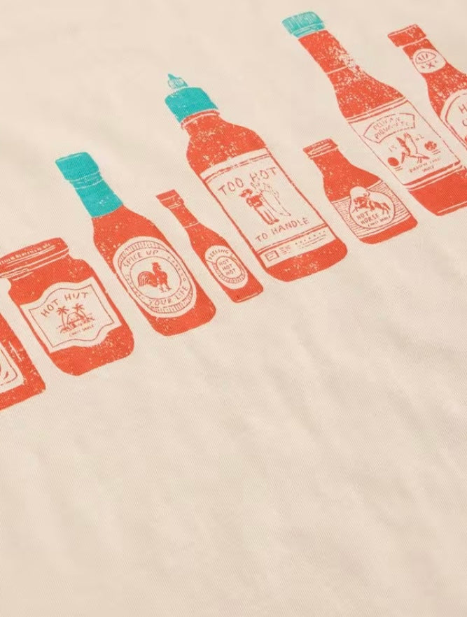 NATURAL PRINT ABERSOCH CHILLI GRAPHIC TEE