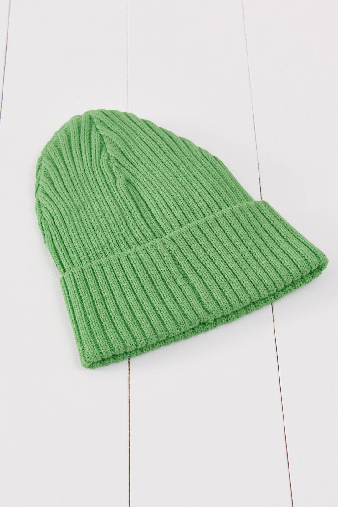 Olive Green Beanie: Orange / 3-5years