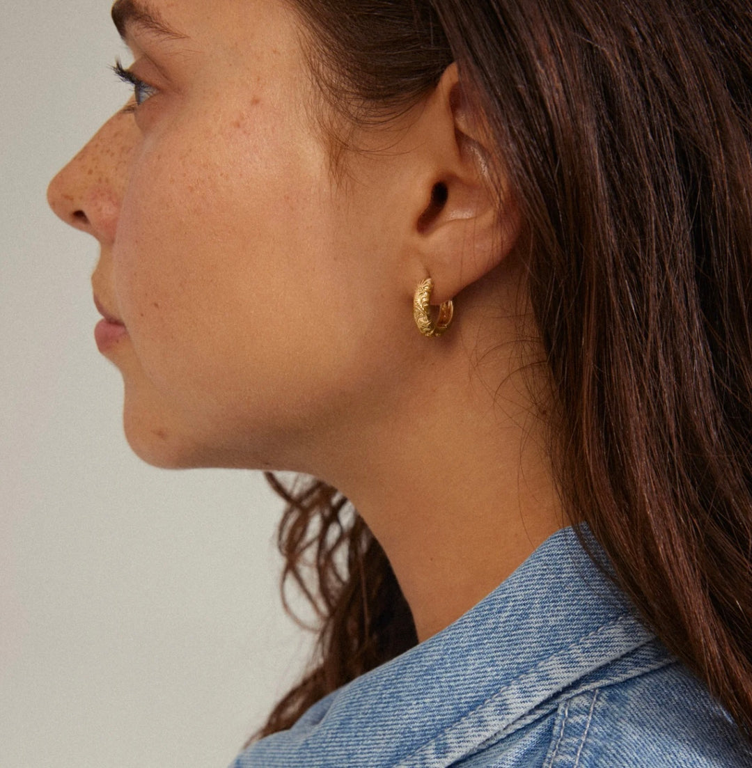 ELFRIDA HOOP EARRINGS GOLD PLATED