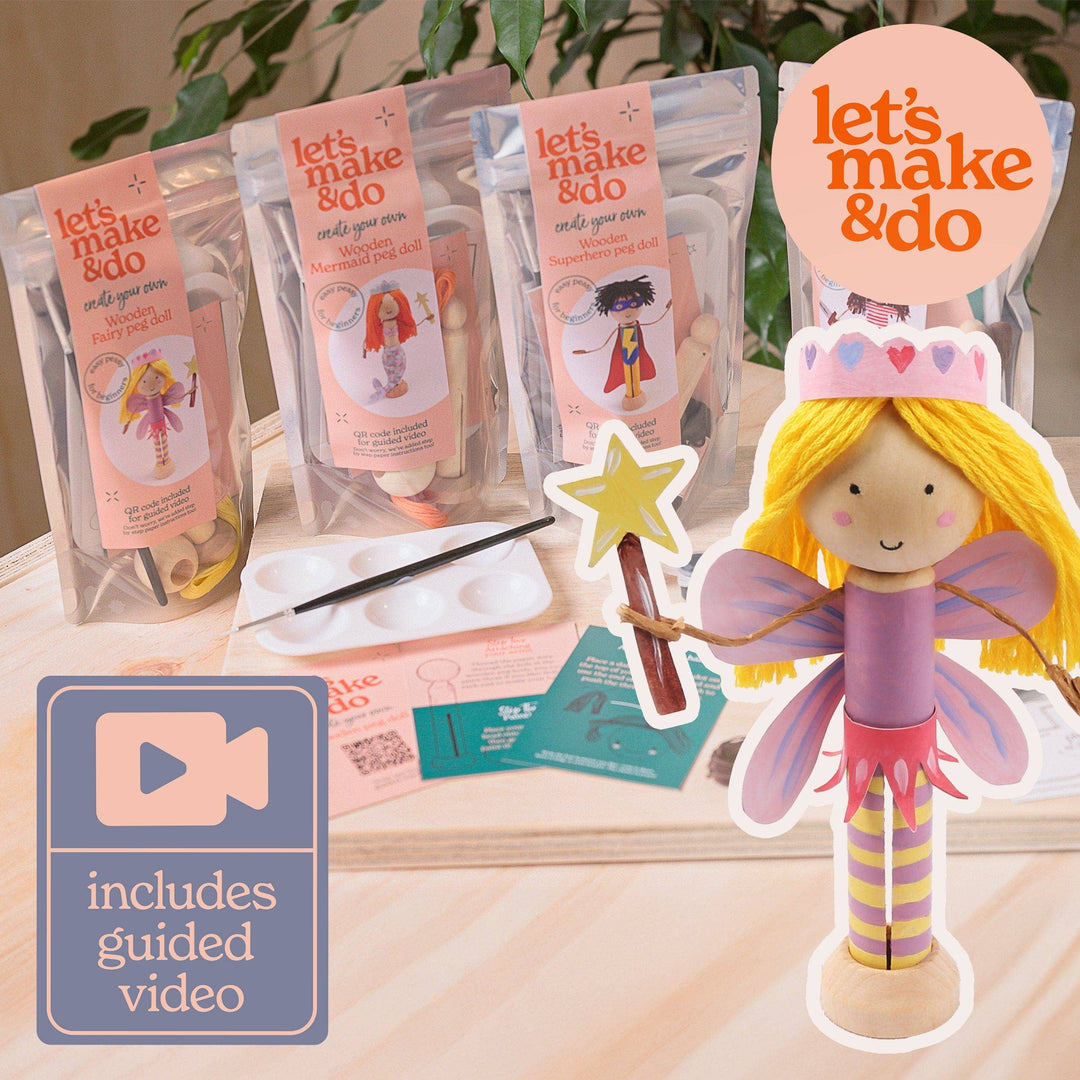 Create Your Own Fairy Wooden Peg Doll Kit