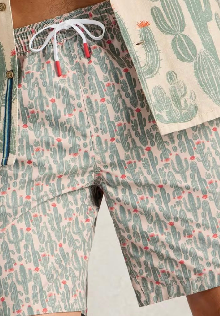 NATURAL PRINT CACTUS PRINT VOLLEY SWIMSHORT