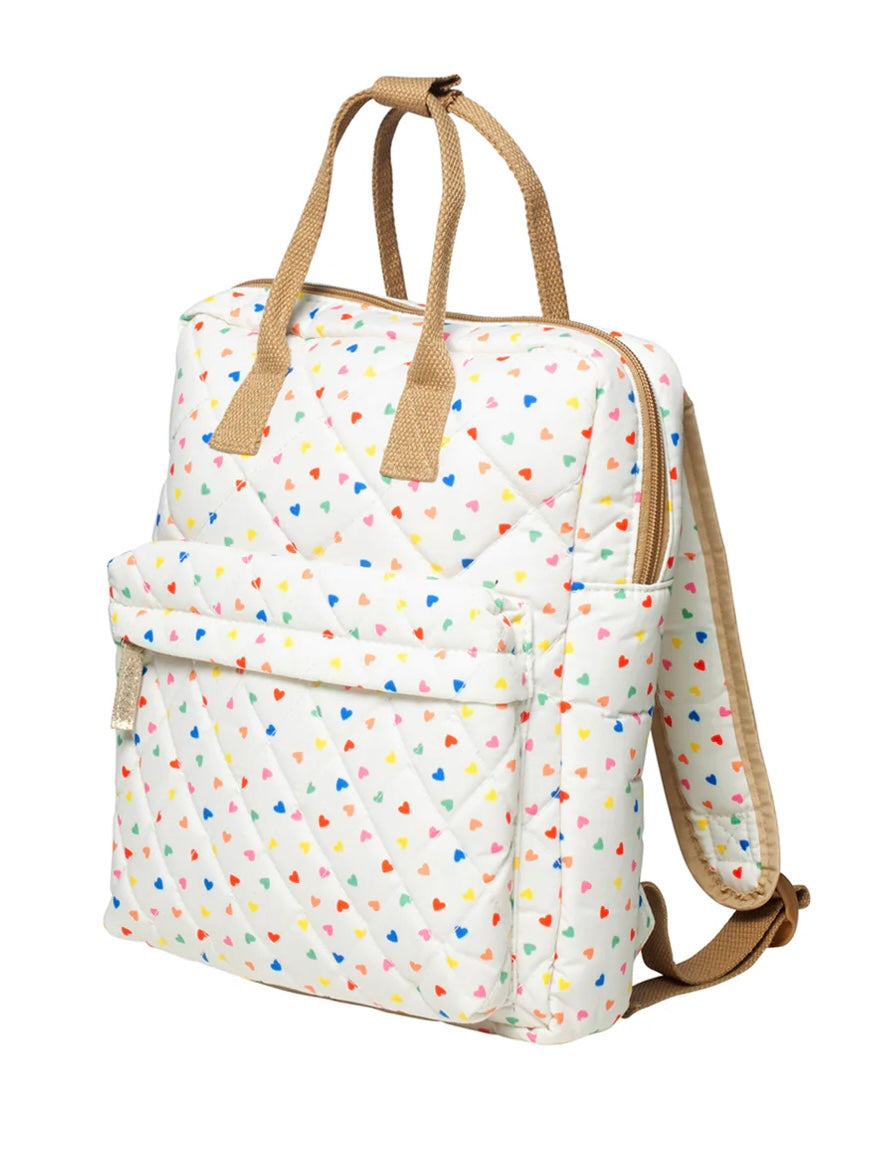 RAINBOW HEARTS QUILTED RUCKSACK