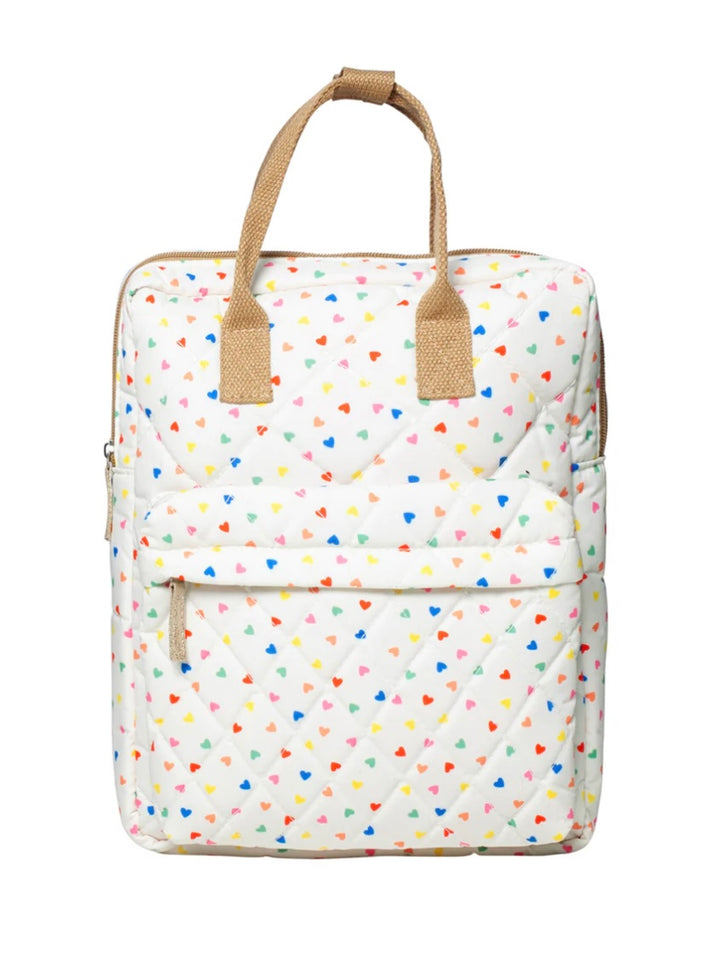RAINBOW HEARTS QUILTED RUCKSACK