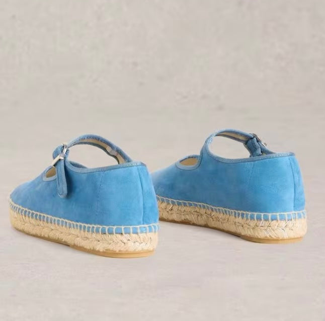 MID BLUE MARY JANE ESPADRILLES