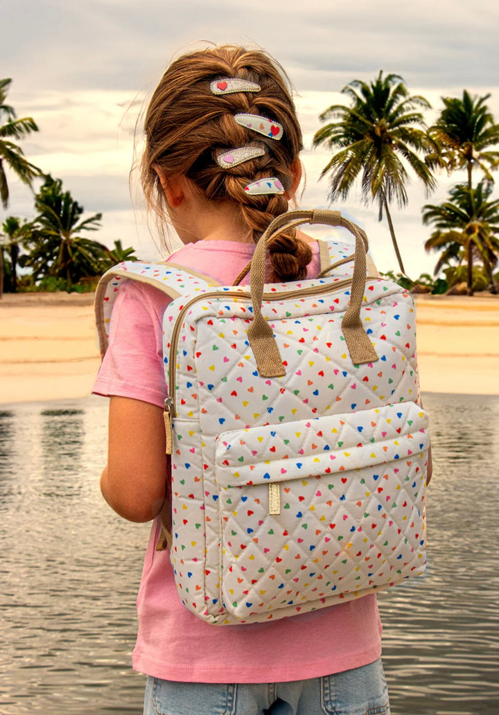 RAINBOW HEARTS QUILTED RUCKSACK