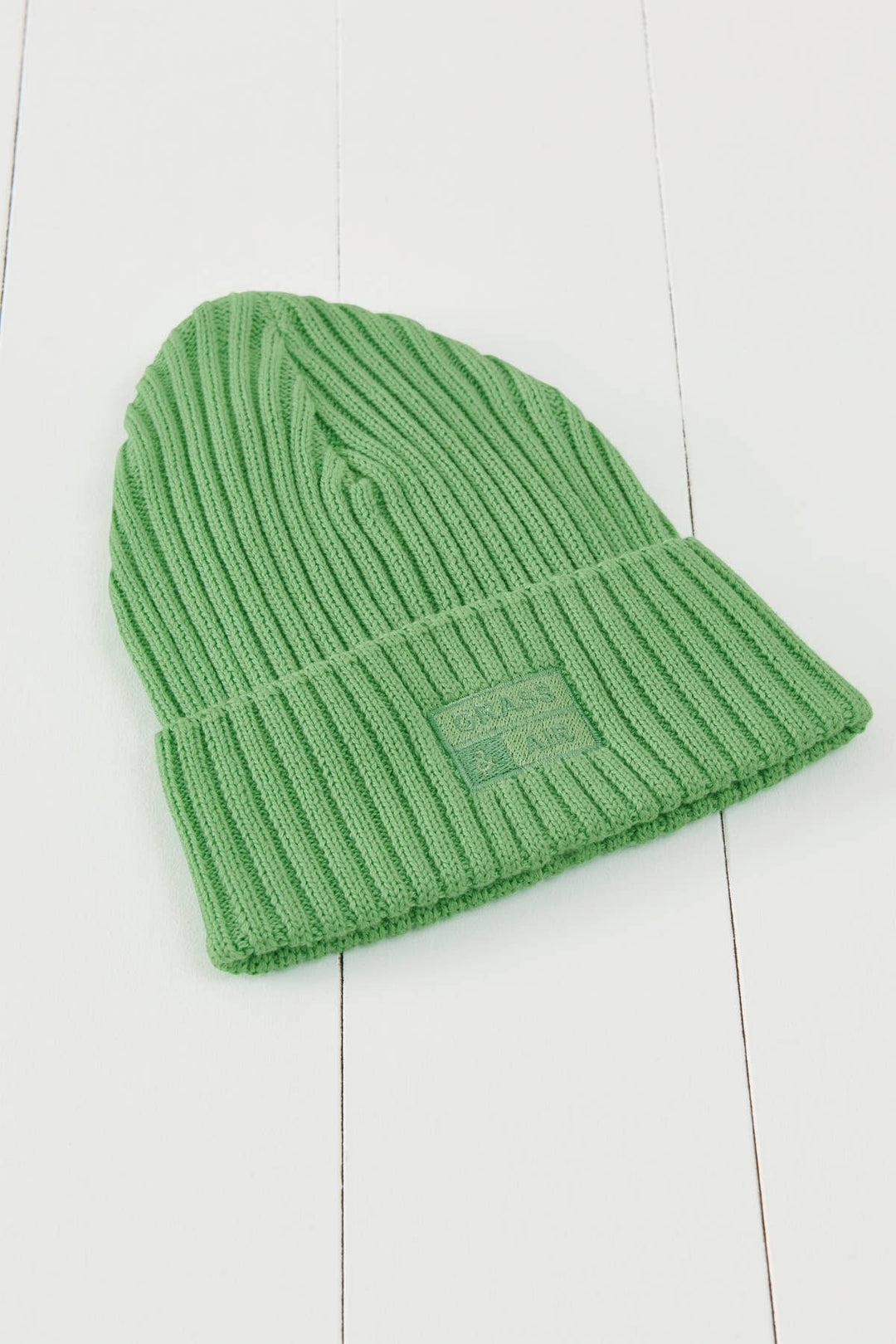 Olive Green Beanie: Orange / 3-5years