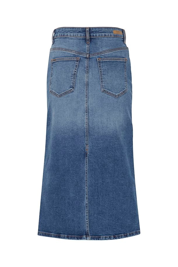 MID BLUE DENIM LEYA SKIRT