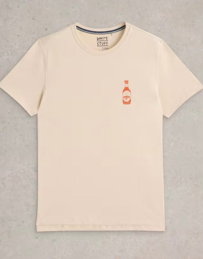 NATURAL PRINT ABERSOCH CHILLI GRAPHIC TEE