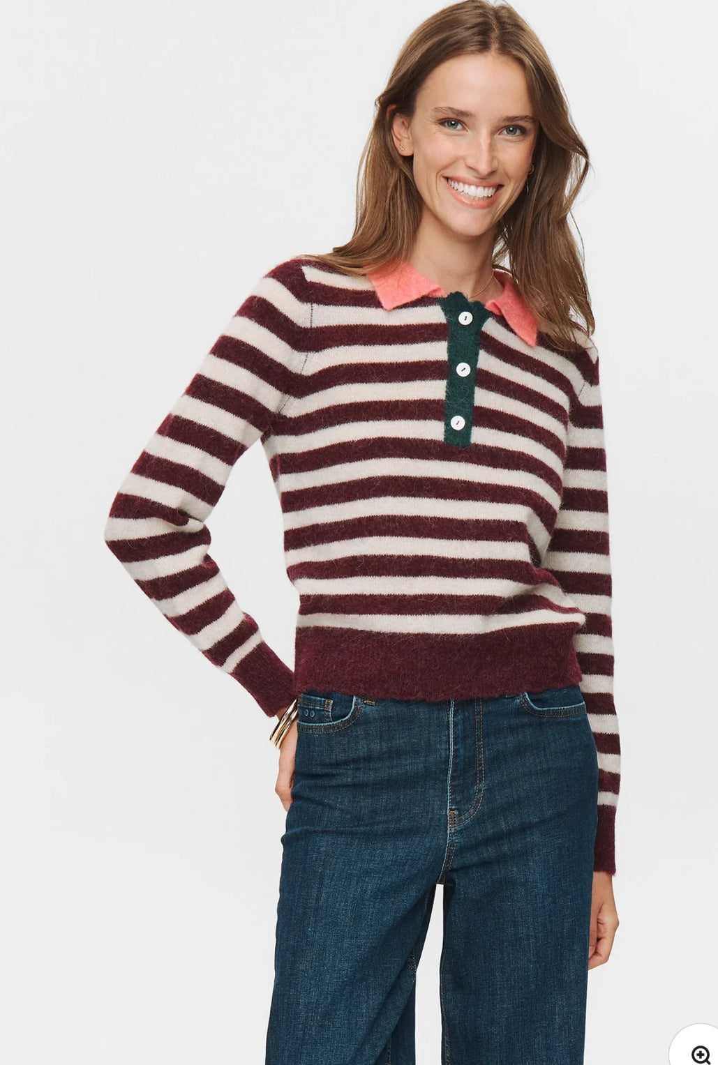 CIARA RIETTE STRIPE PULLOVER WINETASTING