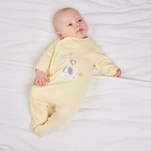 ELEPHANT COTTON SLEEPSUIT