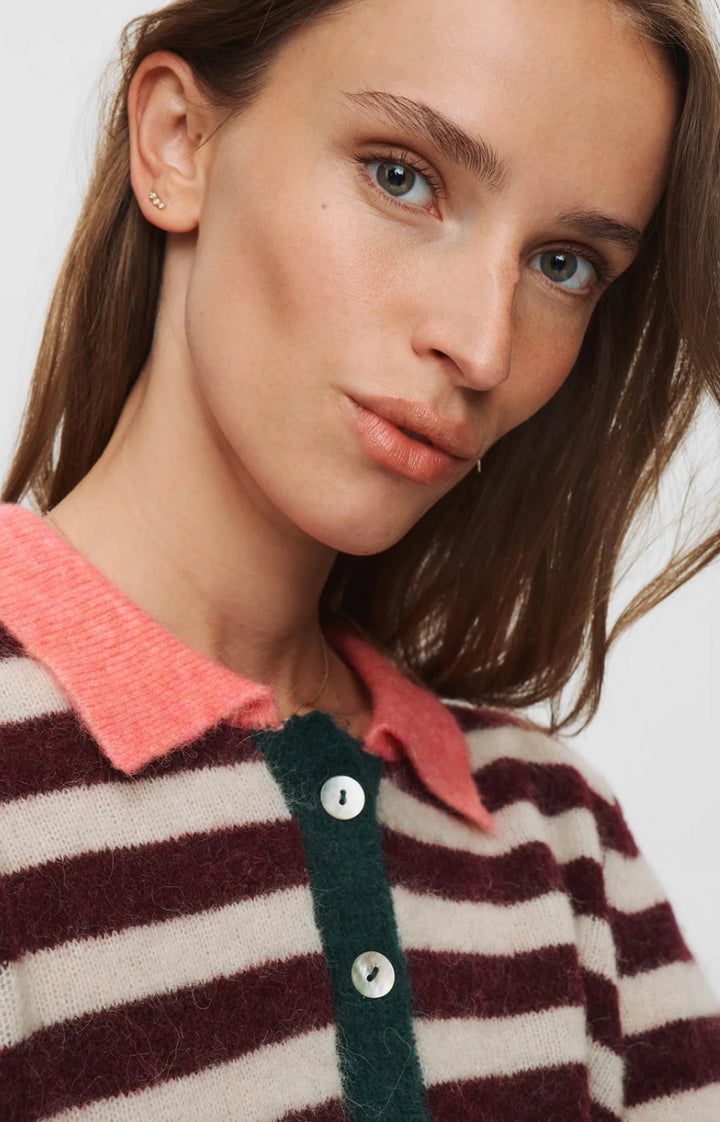 CIARA RIETTE STRIPE PULLOVER WINETASTING