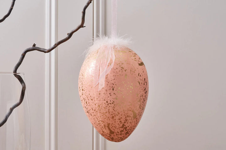 ORANGE LARGE HANGING EASTER EGG DECORATION