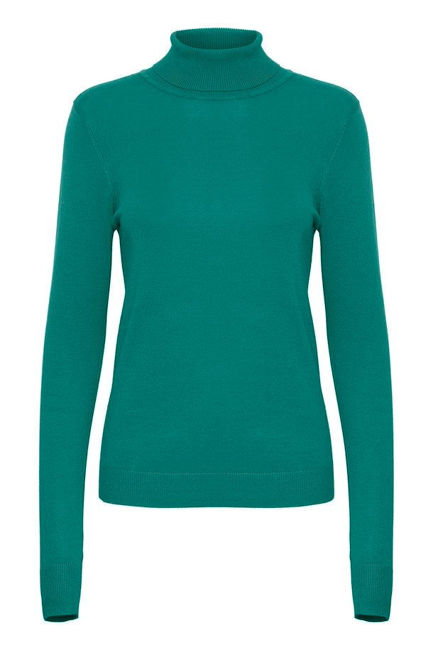CADMIUM GREEN PIMBA ROLL NECK JUMPER