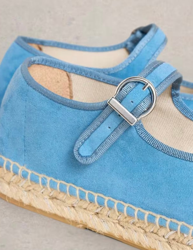 MID BLUE MARY JANE ESPADRILLES