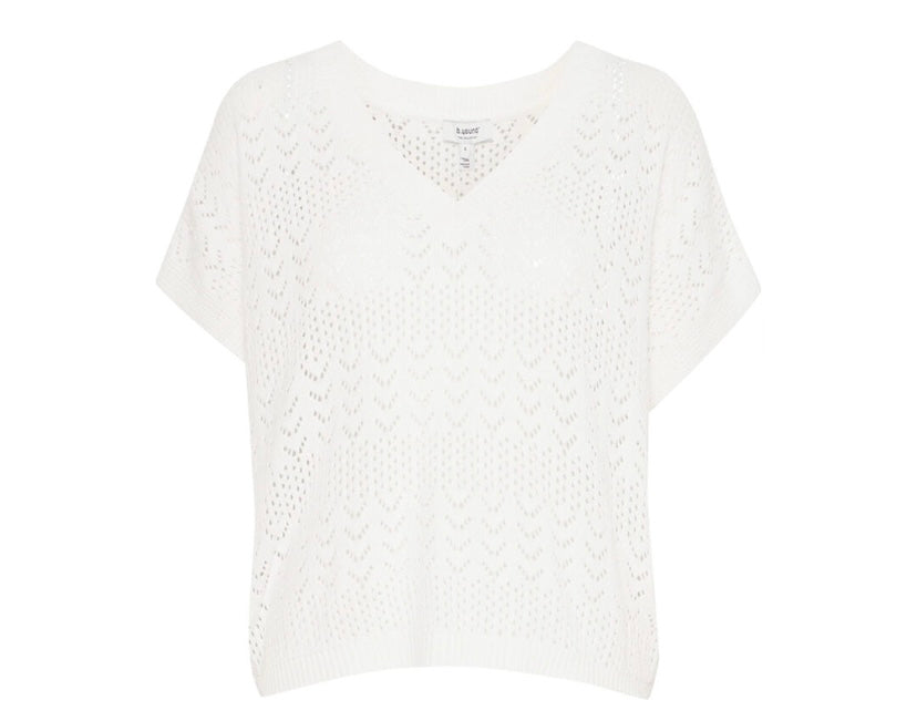 MARSHMALLOW MALIE V NECK PULLOVER