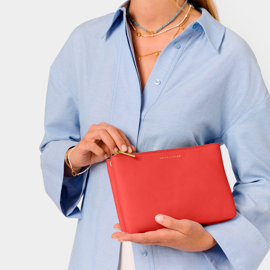 DUO POUCH SUNSET CORAL 16CM 24CM