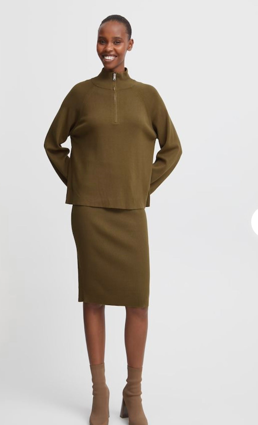 MMORLA HALFZIP JUMPER MILITARY OLIVE