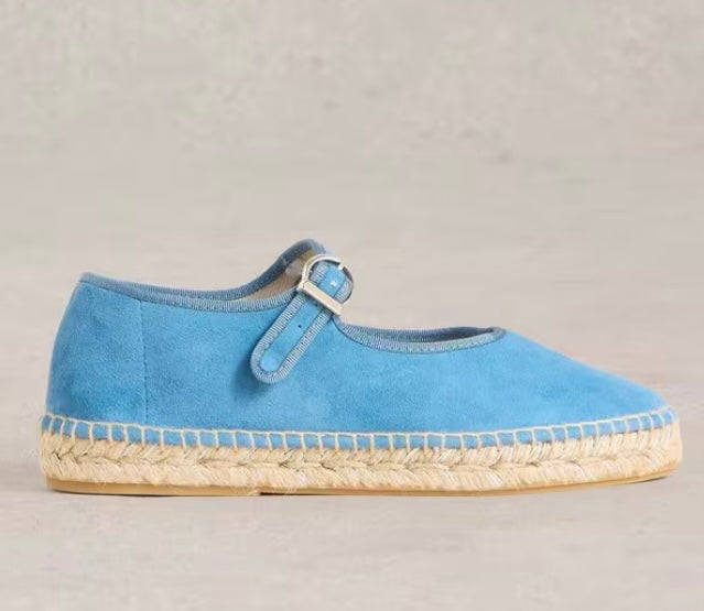 MID BLUE MARY JANE ESPADRILLES
