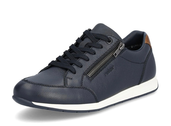 MENS NAVY BLUE ZIP DETAIL TRAINER