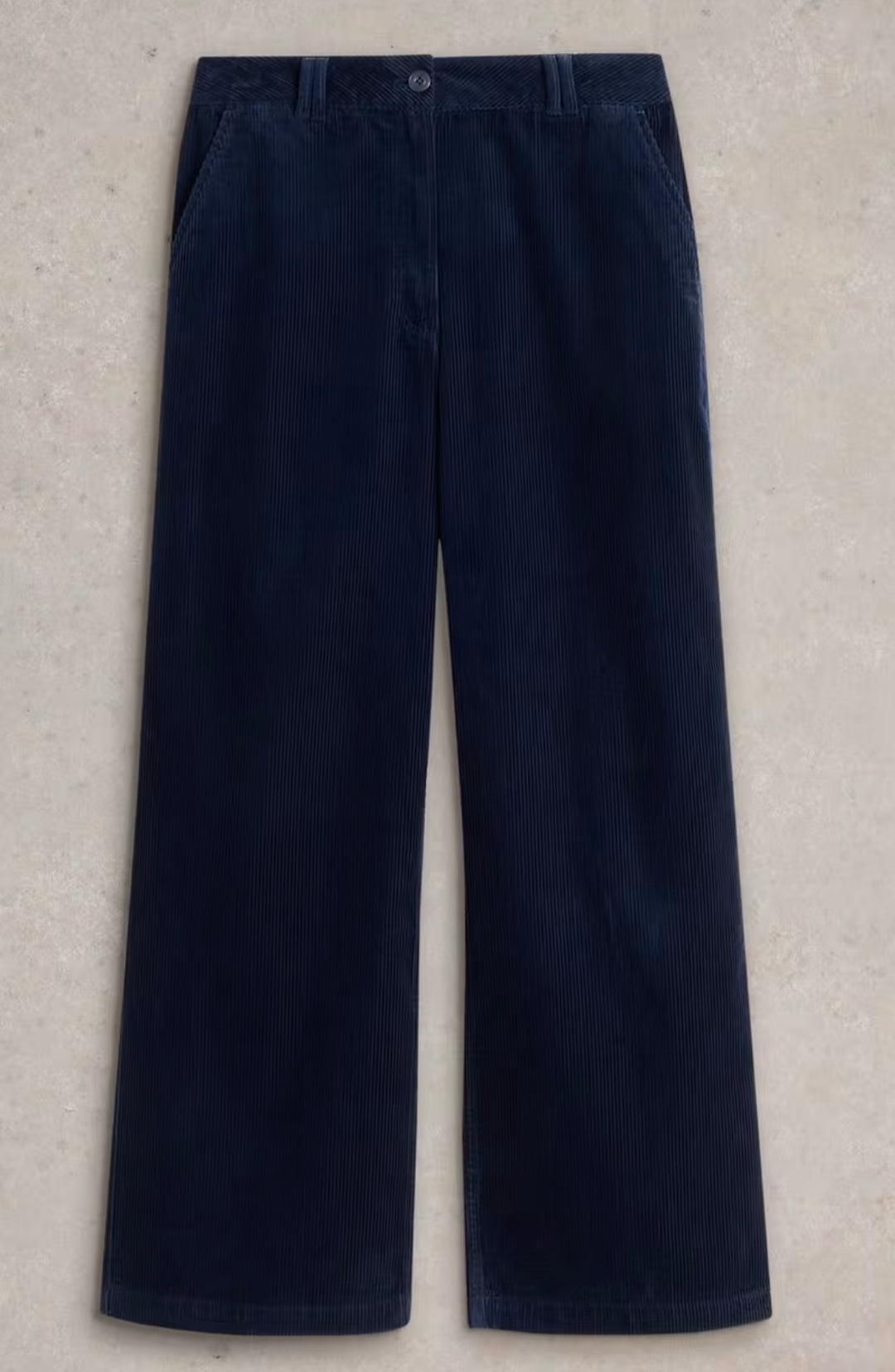 DARK NAVY BELLE CORD WIDE LEG TROUSER