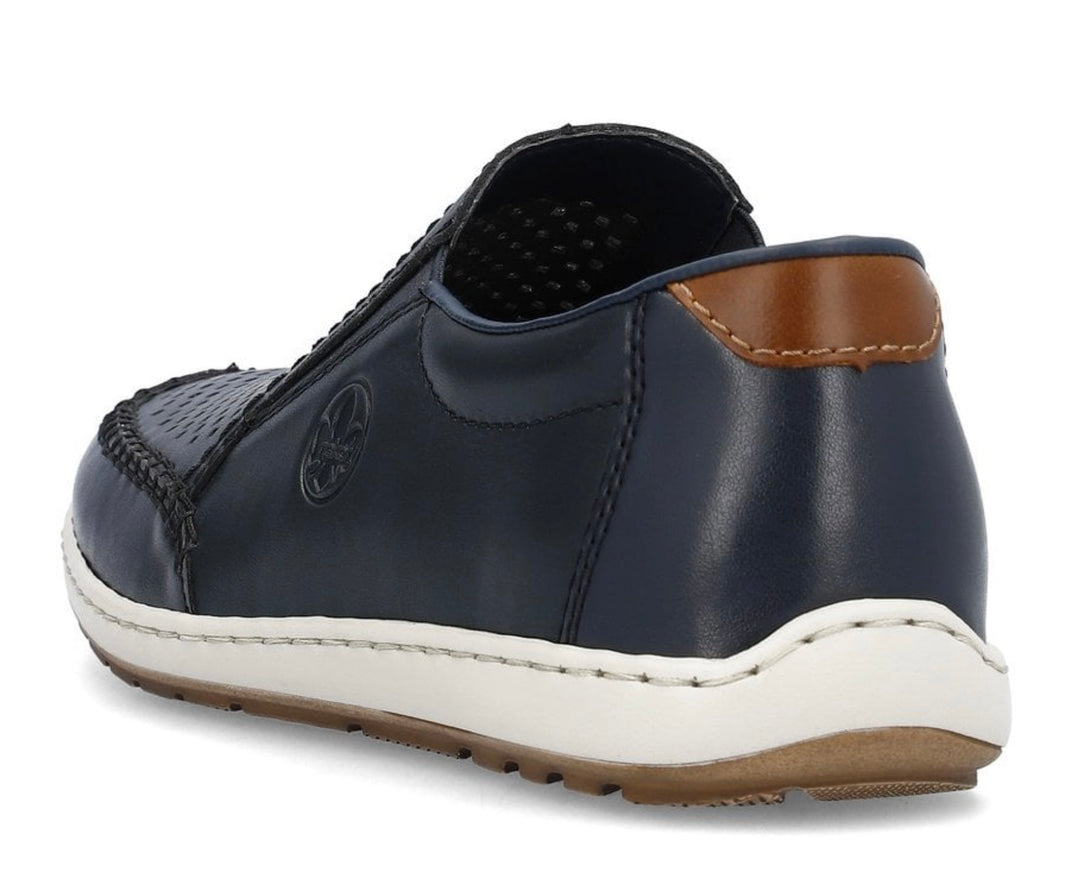 MENS NAVY SLIP ON SHOE