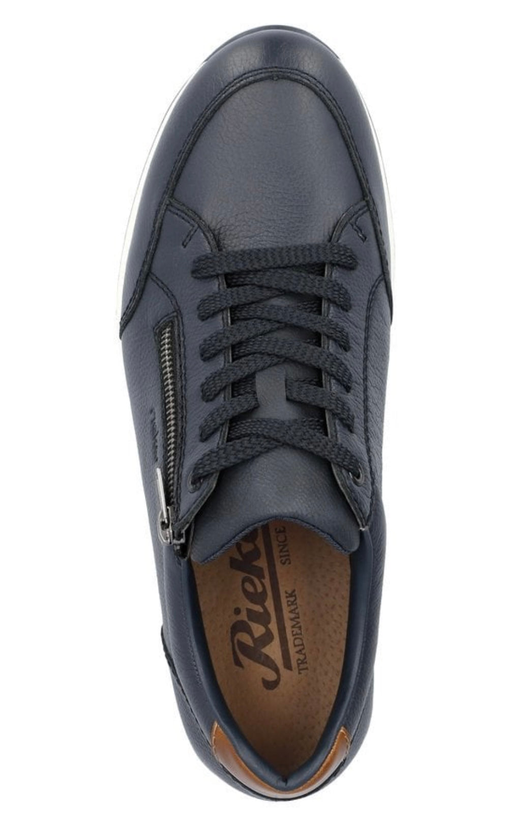 MENS NAVY BLUE ZIP DETAIL TRAINER