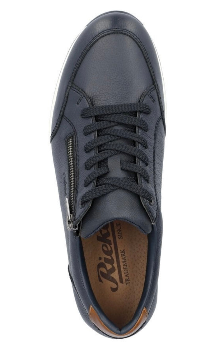MENS NAVY BLUE ZIP DETAIL TRAINER