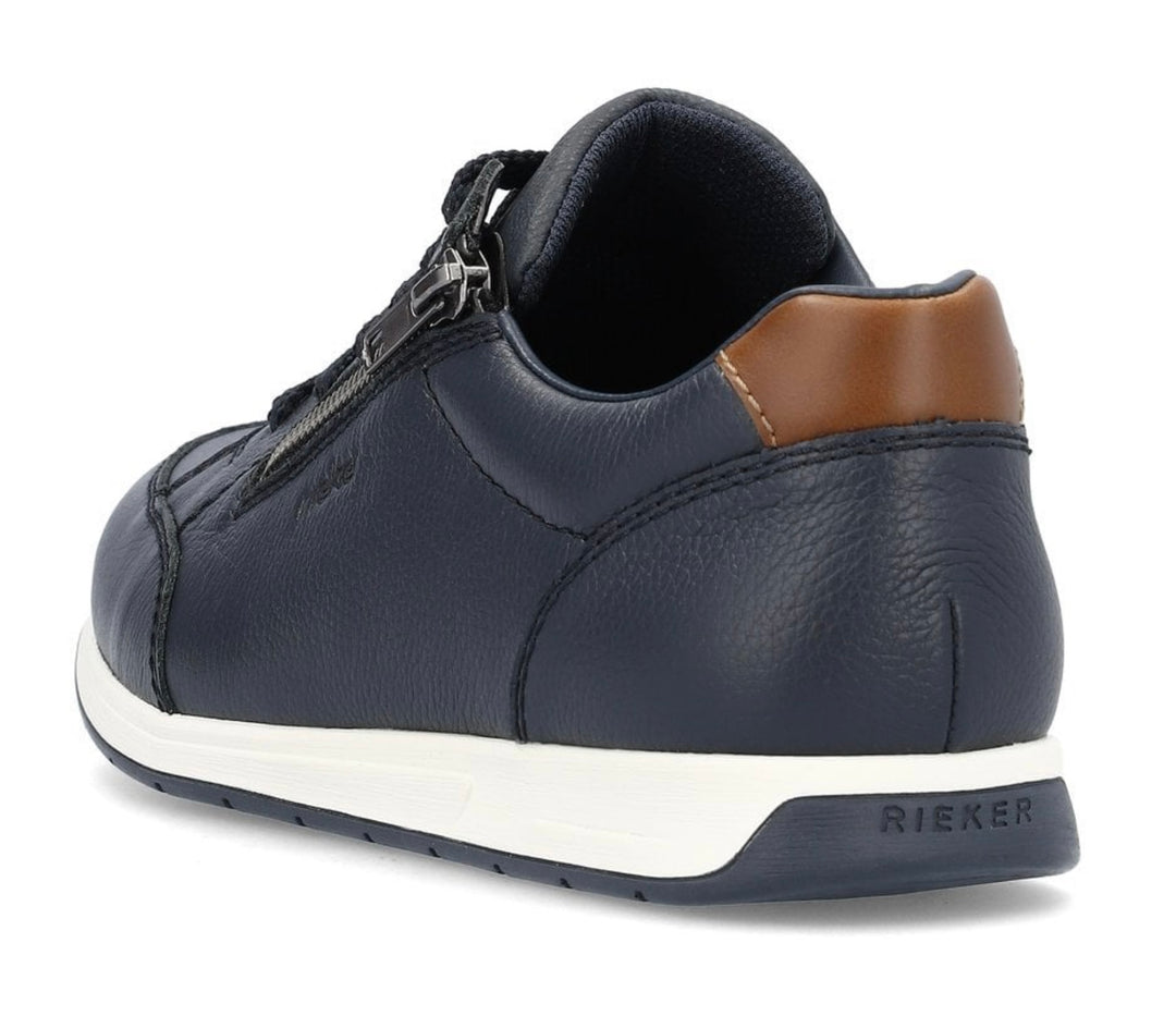 MENS NAVY BLUE ZIP DETAIL TRAINER