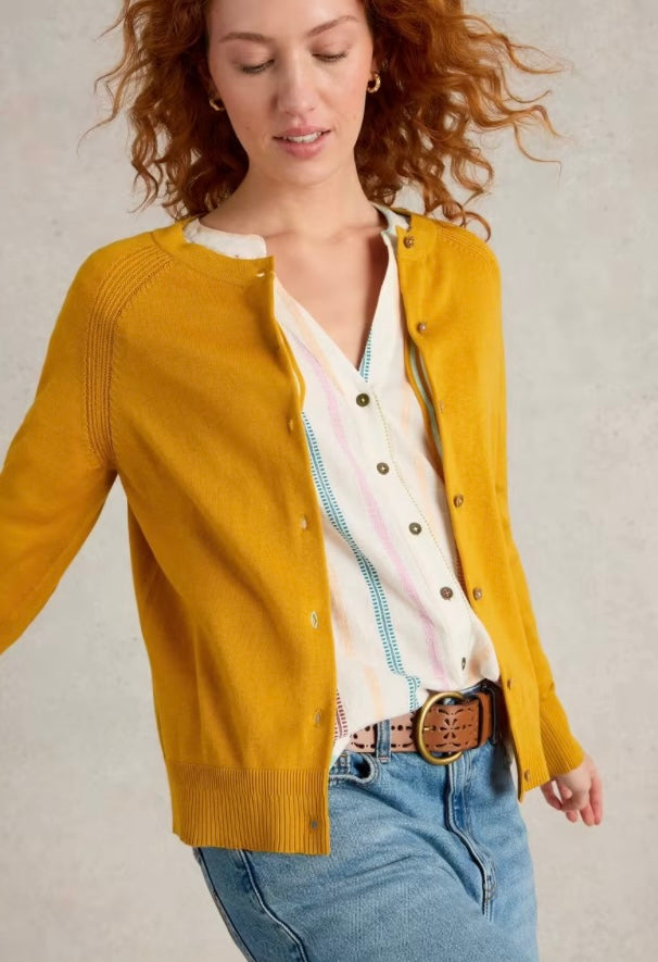 MID YELLOW LULU CARDIGAN
