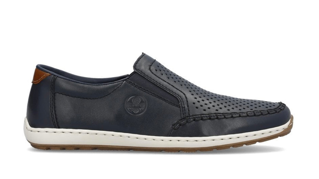 MENS NAVY SLIP ON SHOE