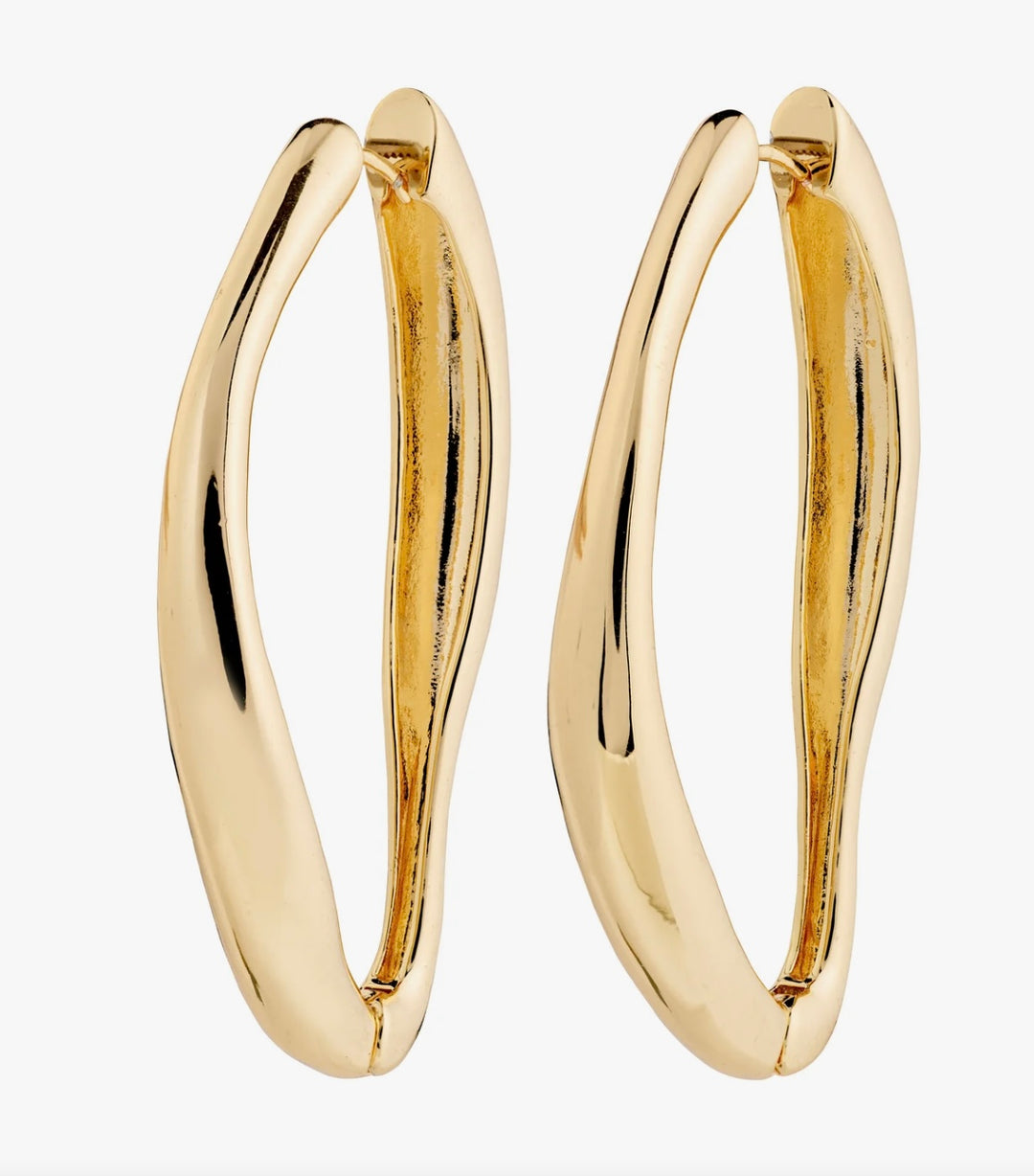 DUNE GOLD PLATED HOOP EARRINGS