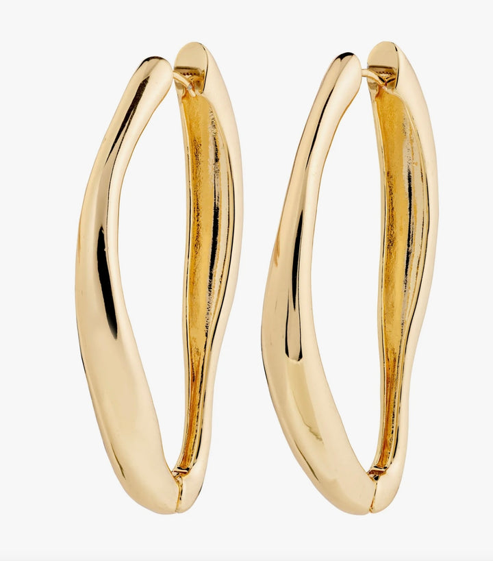 DUNE GOLD PLATED HOOP EARRINGS