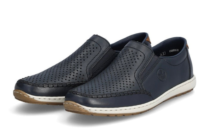 MENS NAVY SLIP ON SHOE