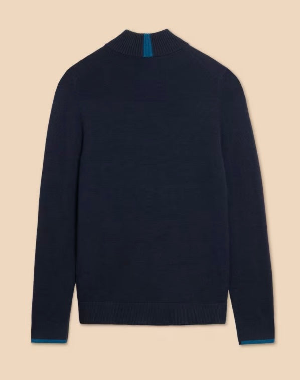 DARK NAVY NEWPORT MERINO FUNNEL JUMPER