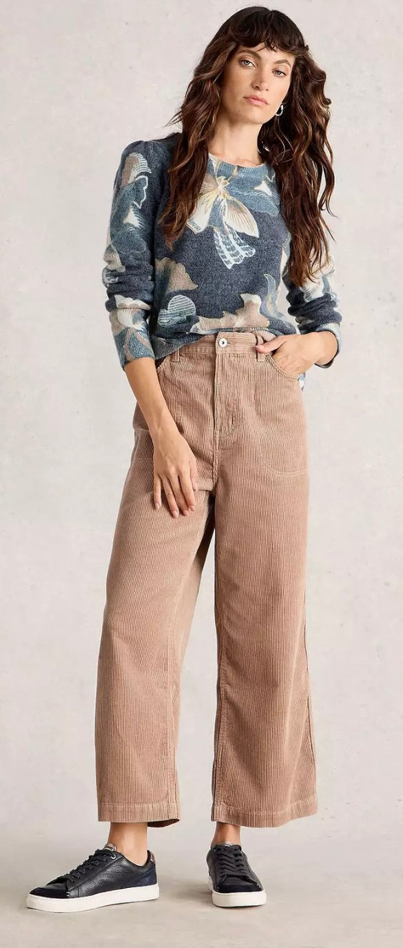 NAVY PRINT JODIE FOIL JUMPER