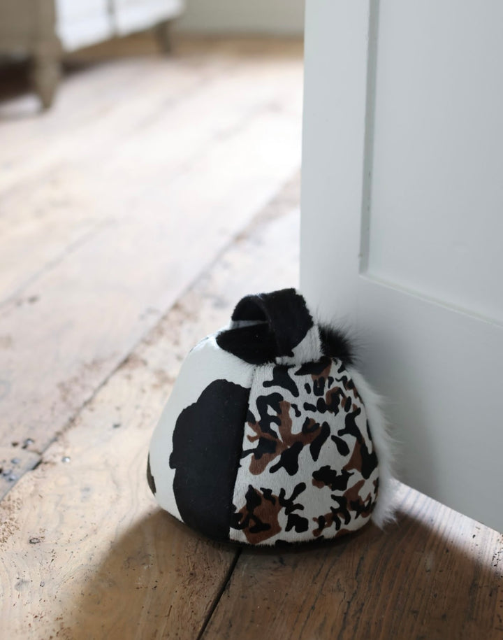 MULTI COWHIDE LEATHER DOORSTOP