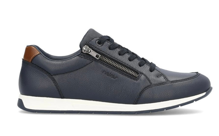 MENS NAVY BLUE ZIP DETAIL TRAINER
