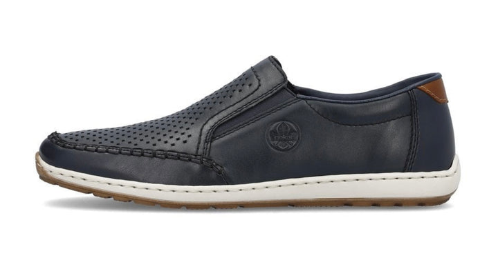MENS NAVY SLIP ON SHOE