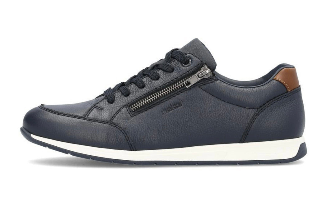 MENS NAVY BLUE ZIP DETAIL TRAINER