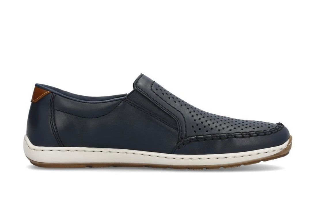 MENS NAVY SLIP ON SHOE